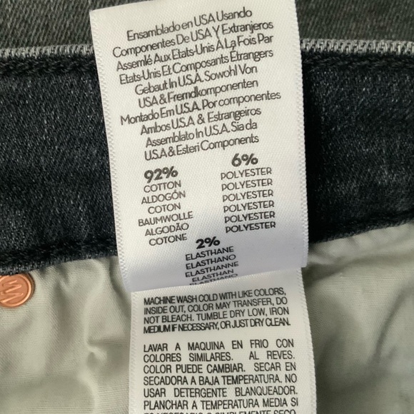 MOTHER Jeans High Waisted Rascal Slice Undone Hem Black Size 29 - Picture 12 of 16